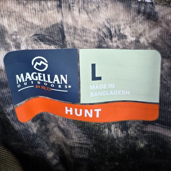 Mens Magellan Outdoors PRO Hunt Pullover Camo Hoodie Polyester Spandex Size L - Picture 2 of 8